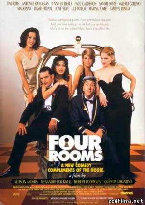 скачать Четыре комнаты / Four Rooms (1995) DVDRip бесплатно